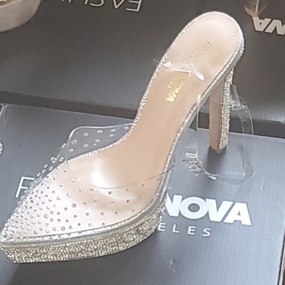 NWT rhinestone heels 🤍 - Picture 5 of 9